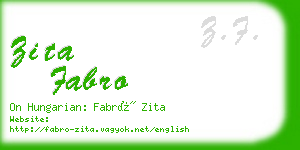 zita fabro business card
